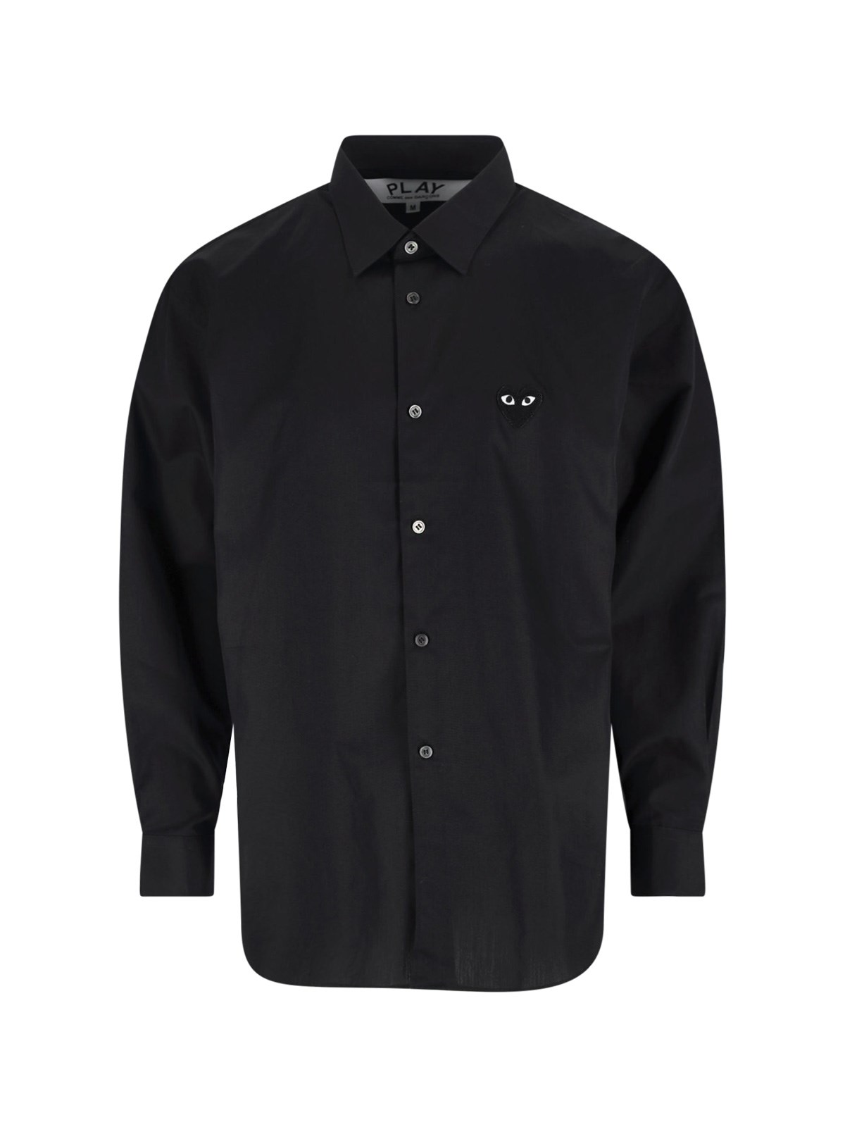 Comme Des Garçons Play Logo Shirt In Black