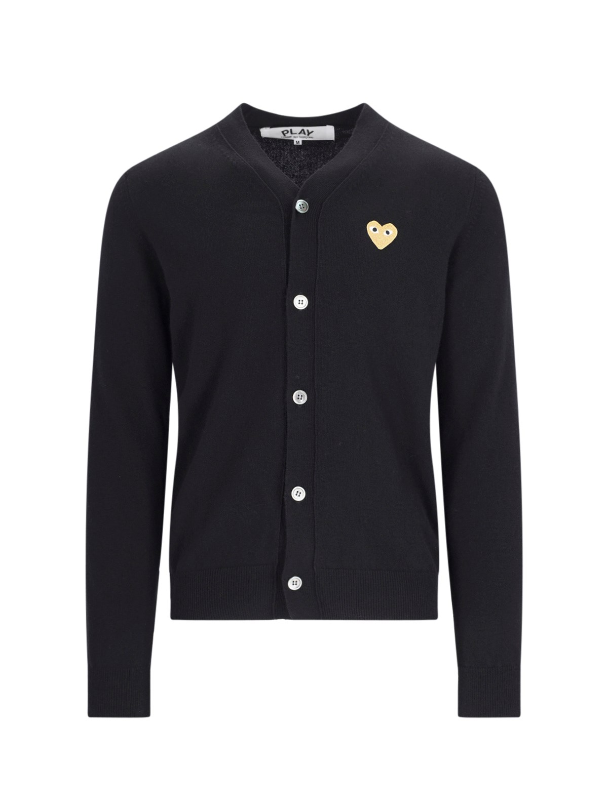Comme Des Garçons Play Logo Cardigan In Black