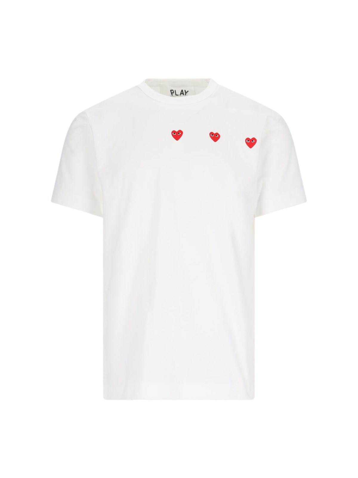 Comme Des Garçons Play Logo T-shirt In White