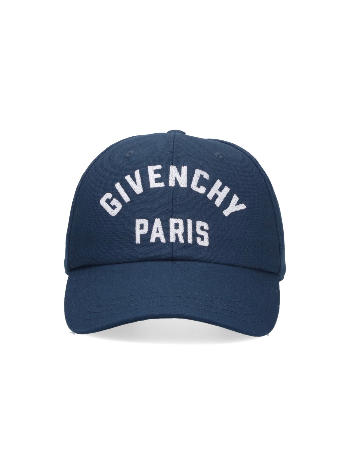 Givenchy Embroidered Cap With Curved Brim And Metal Buckle In Blue