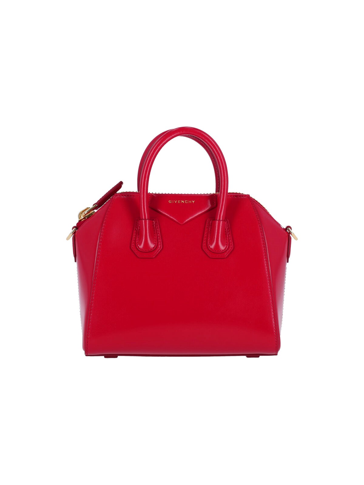 Givenchy Antigona Mini Top-handle Bag In Patent Leather In Red
