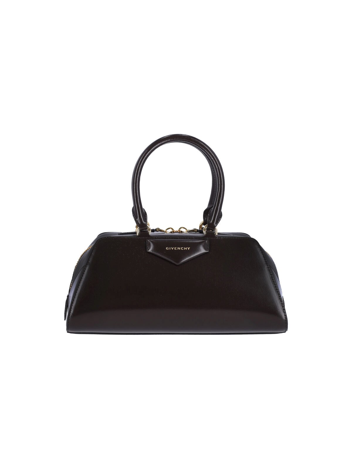 Givenchy Small Antigona Cube East-west Bag In Box Leather In Brown