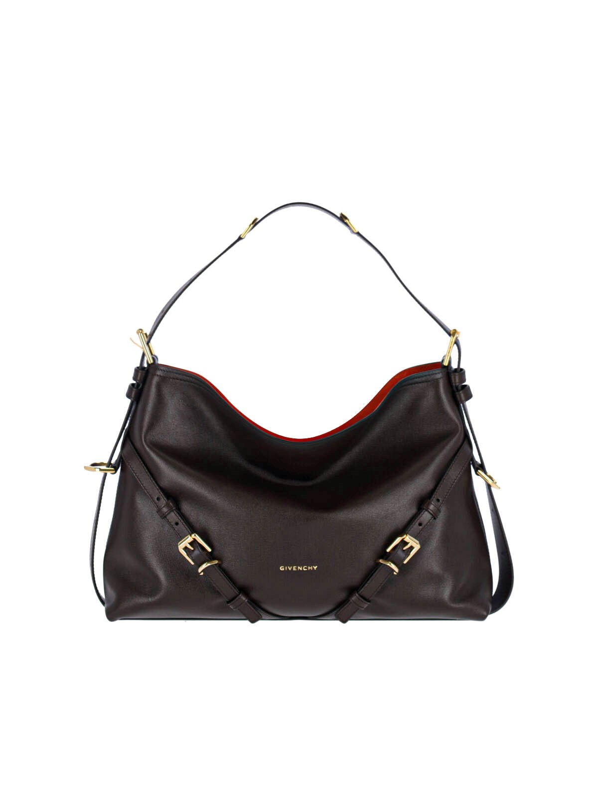 Givenchy Medium Voyou Calfskin Shoulder Bag With Buckle Fastening In Blue