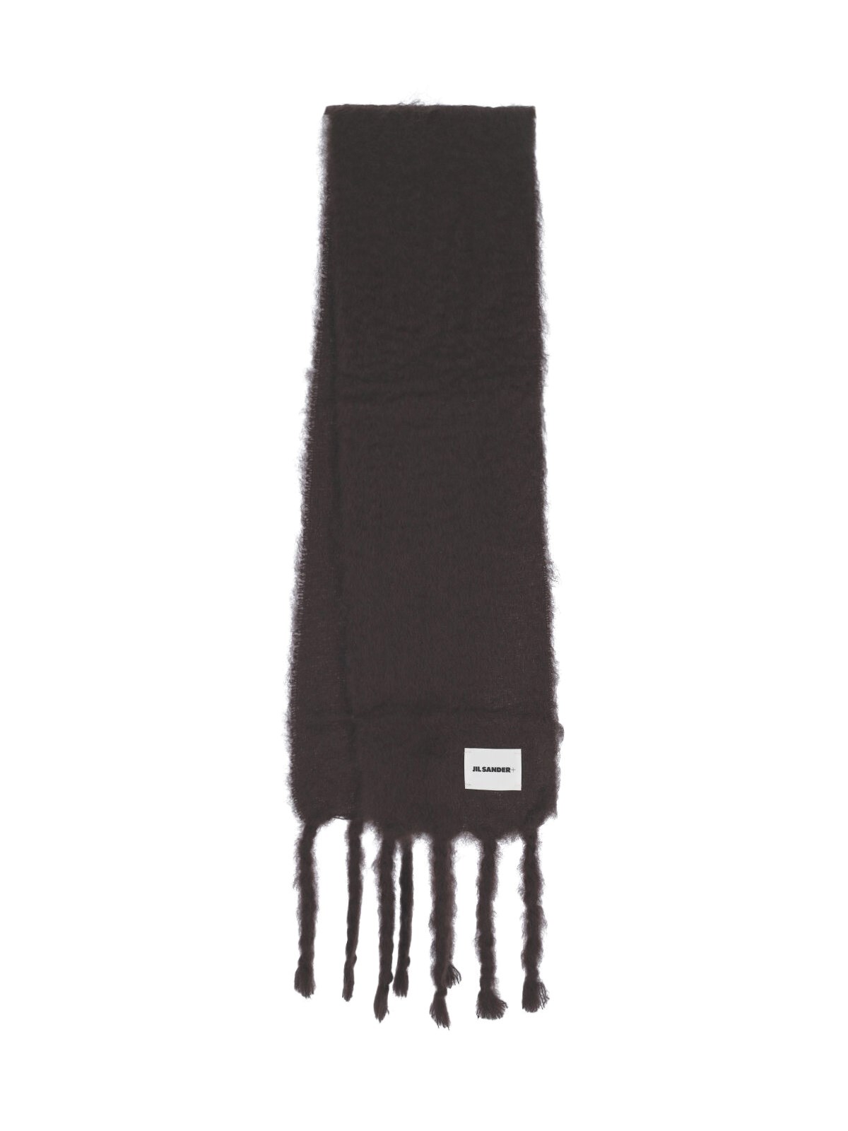 Jil Sander Mohair And Wool Blend Scarf In Brown