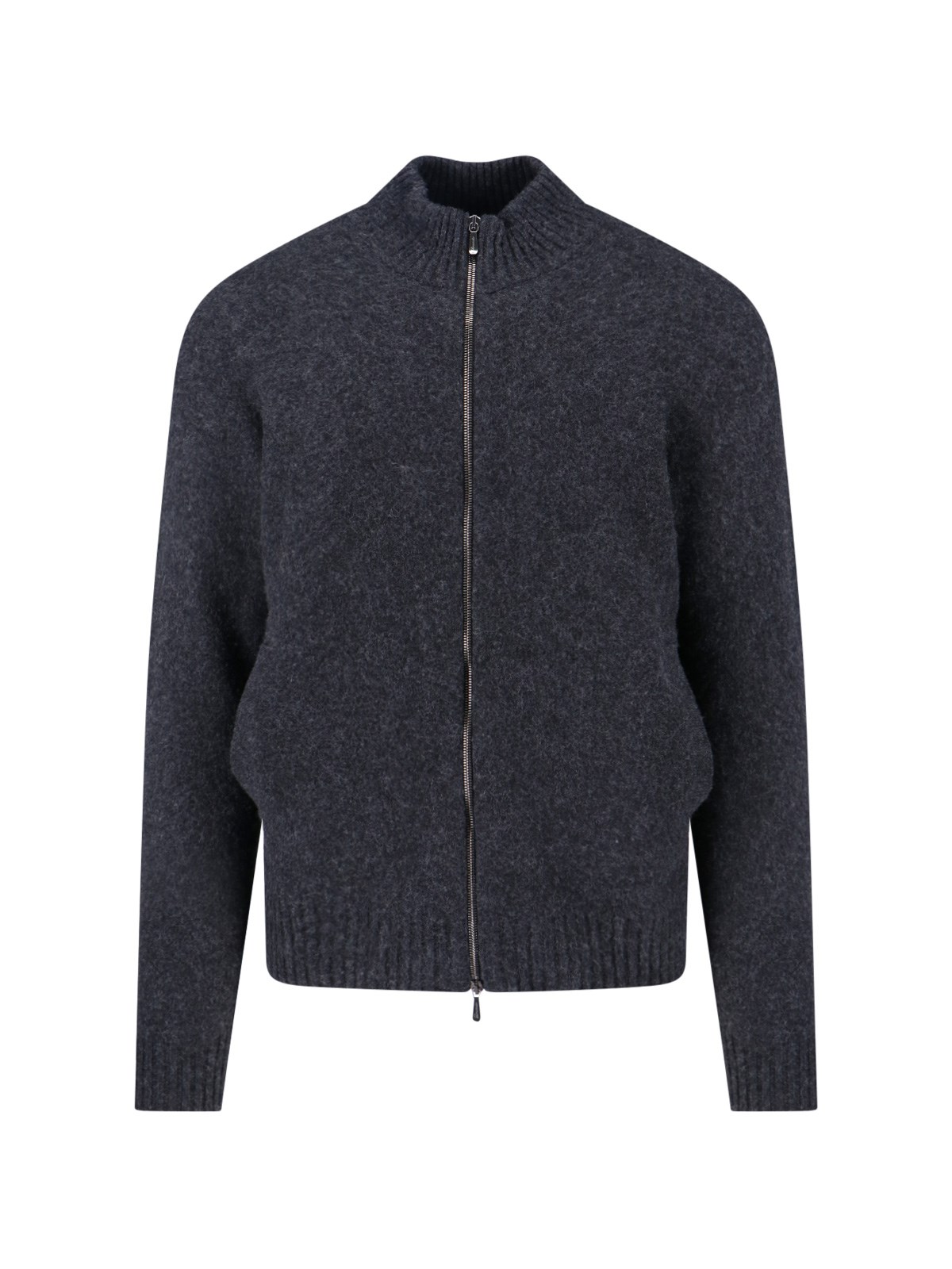 Drumohr Ribbed Crewneck Sweater Featuring Fitted Cuffs In Blue