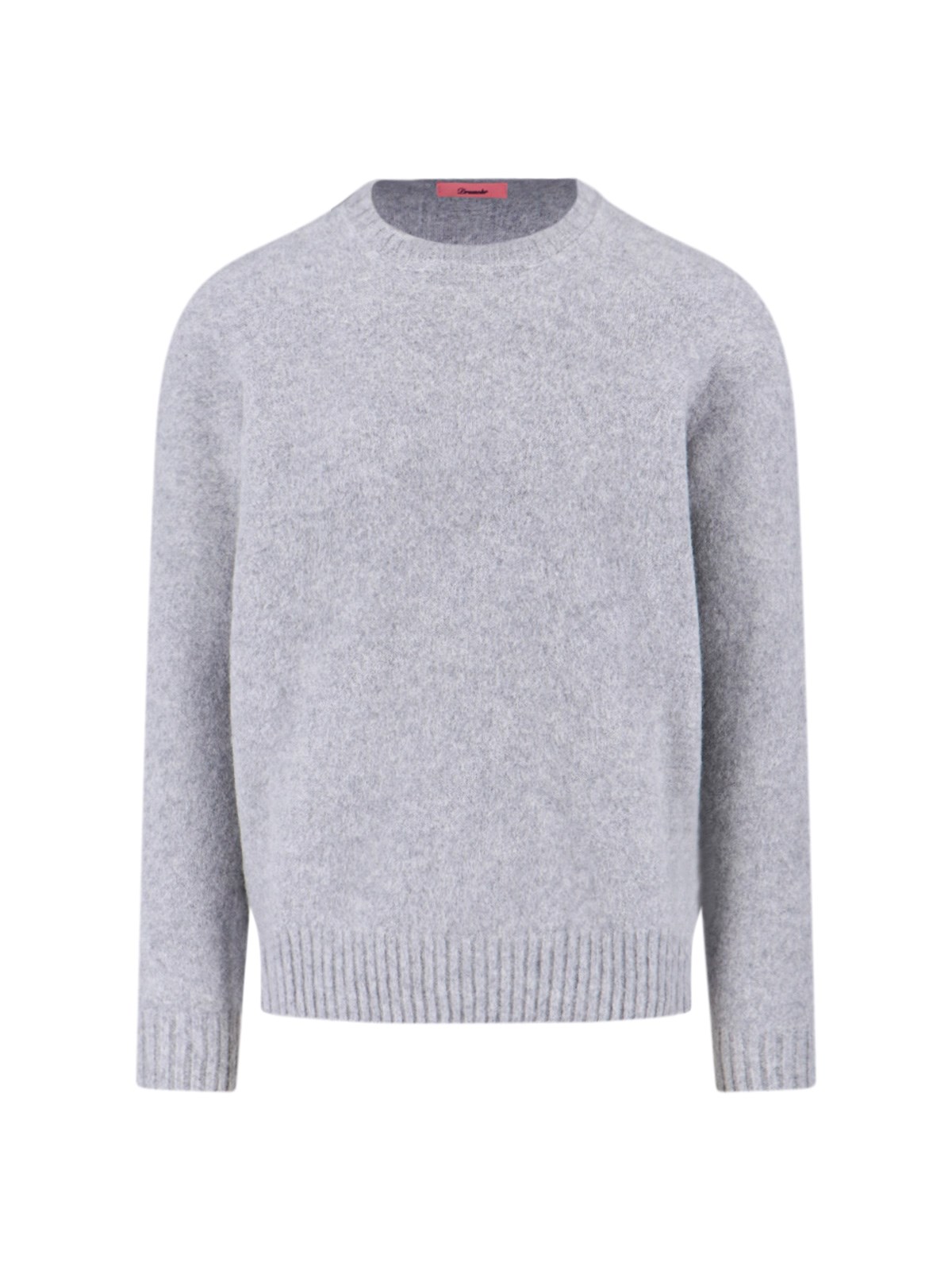 Drumohr Soft Texture Ribbed Crewneck Knitwear In Gray