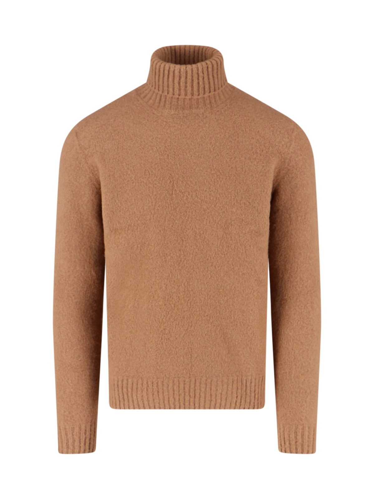 Drumohr Crewneck Ribbed Sweater Long Sleeves In Brown