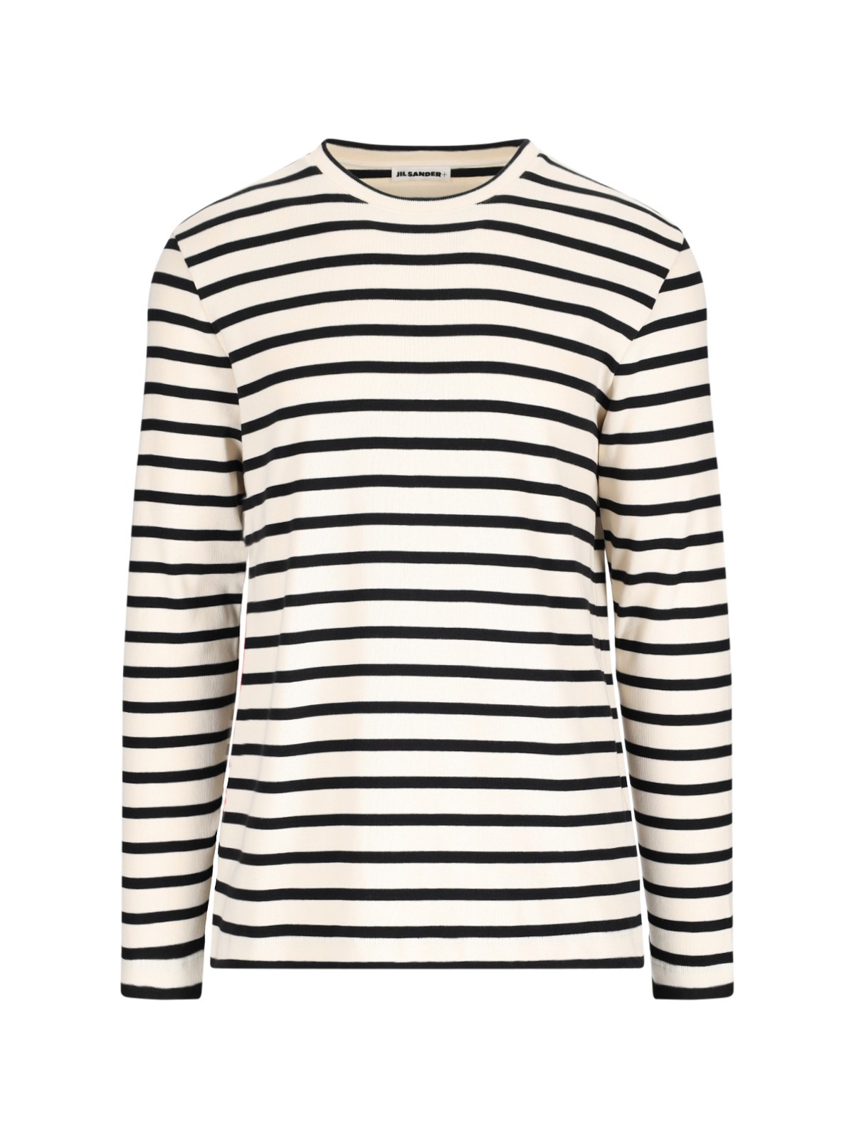Jil Sander Horizontal Stripe-print Sweatshirt In Gray
