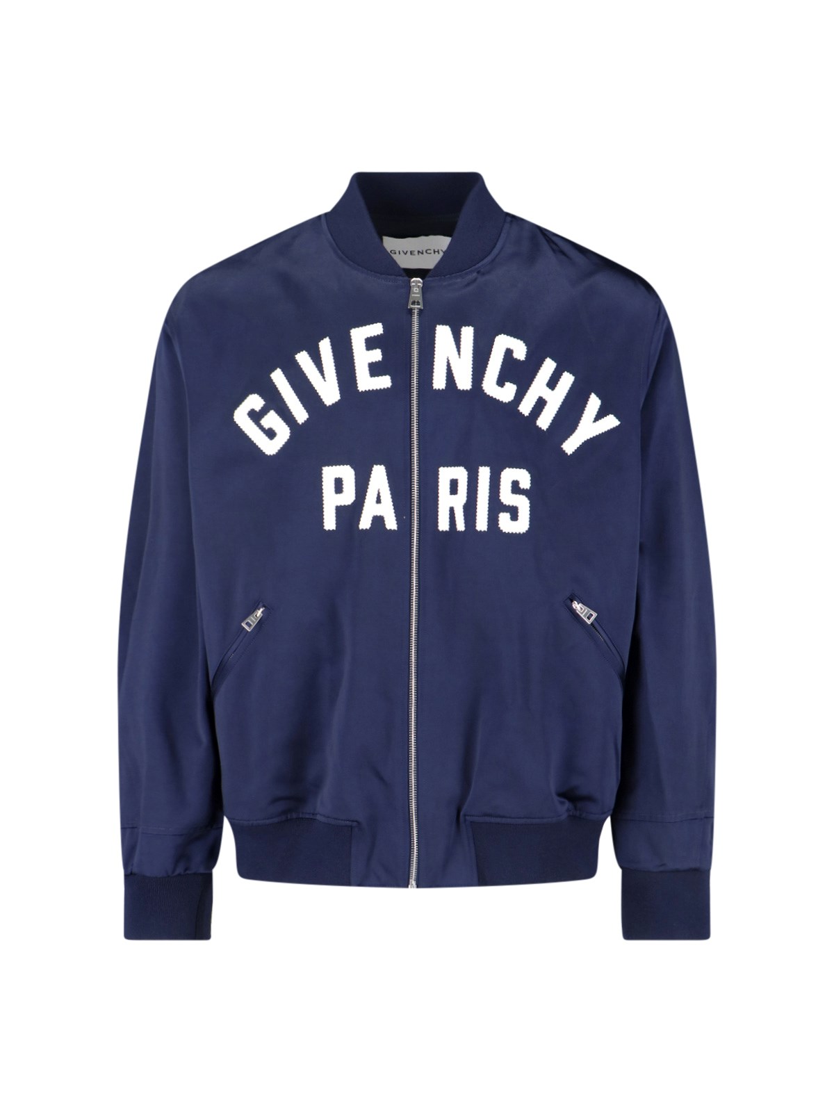 Givenchy Bomber Logo In Blue