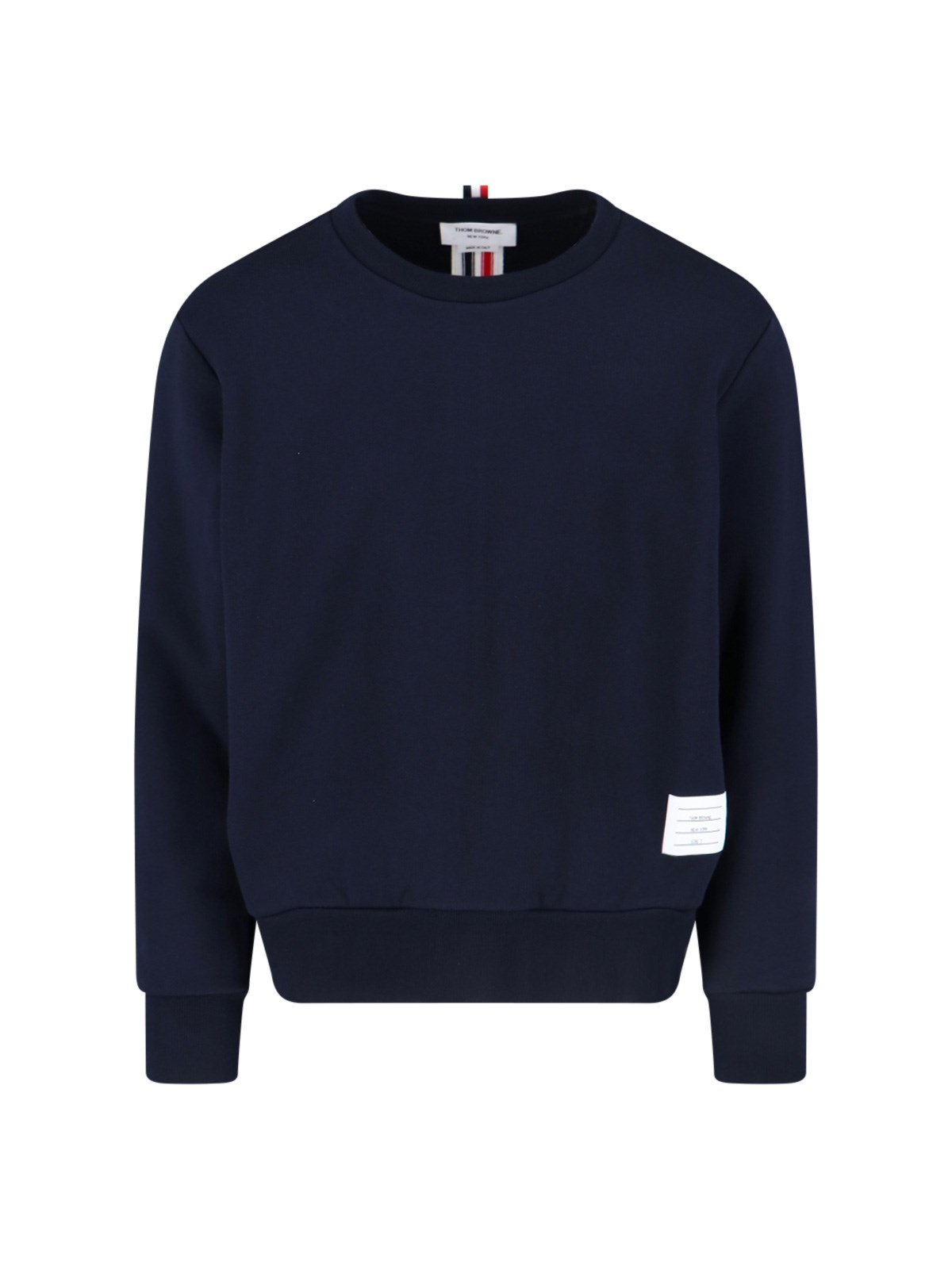 Thom Browne Logo Ribbon Sweatshirt In Blue
