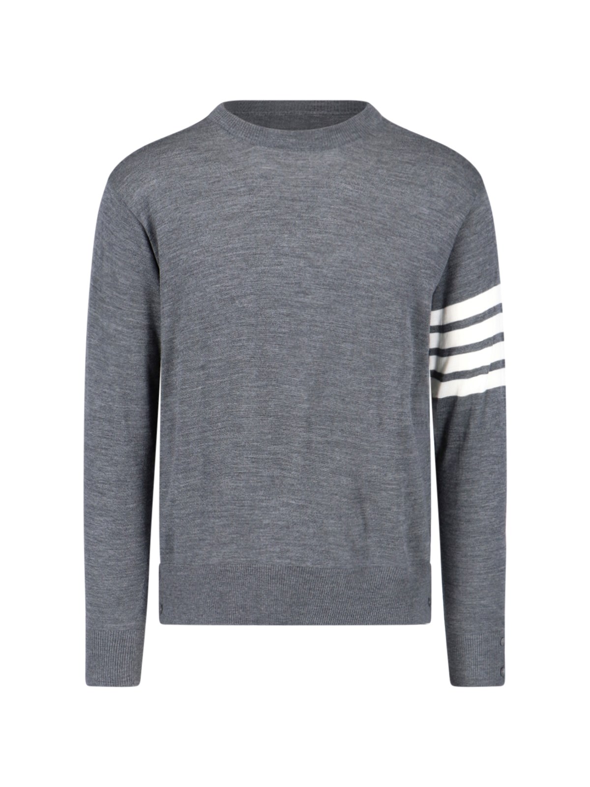 Thom Browne Round Neck Sweater In Gray