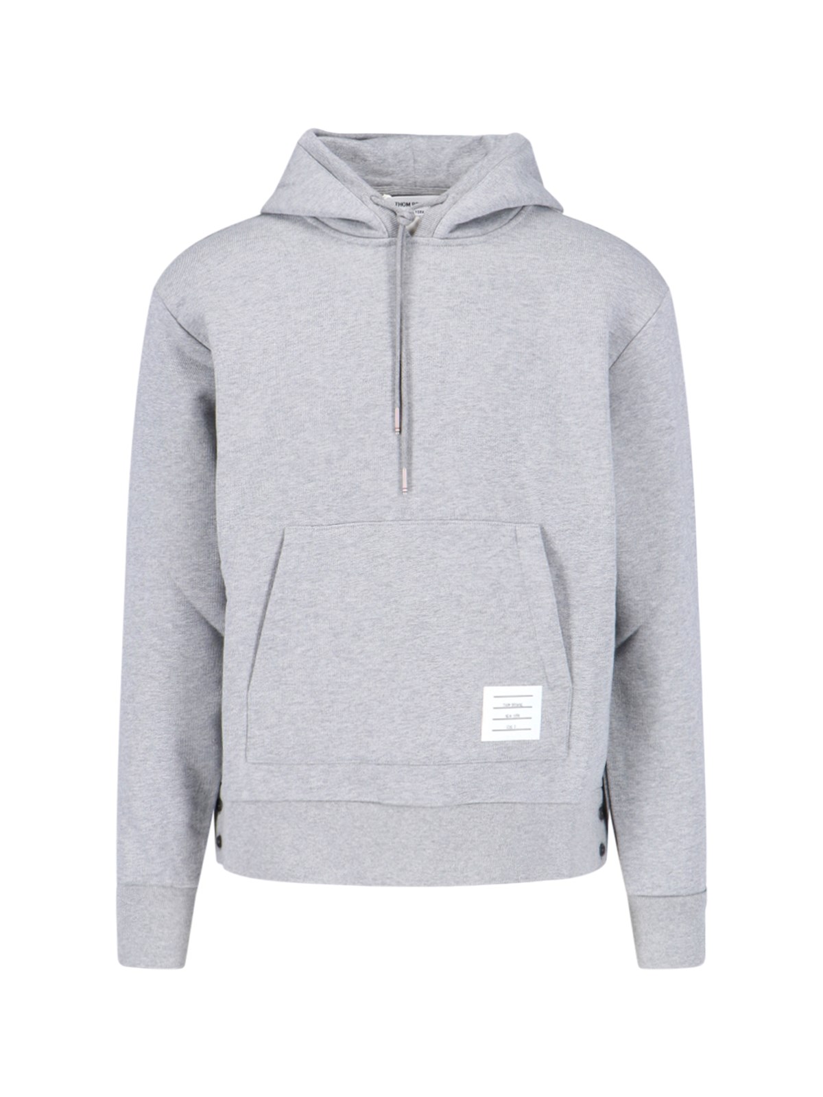 Thom Browne Classic Loopback Hooded Sweatshirt In Gray
