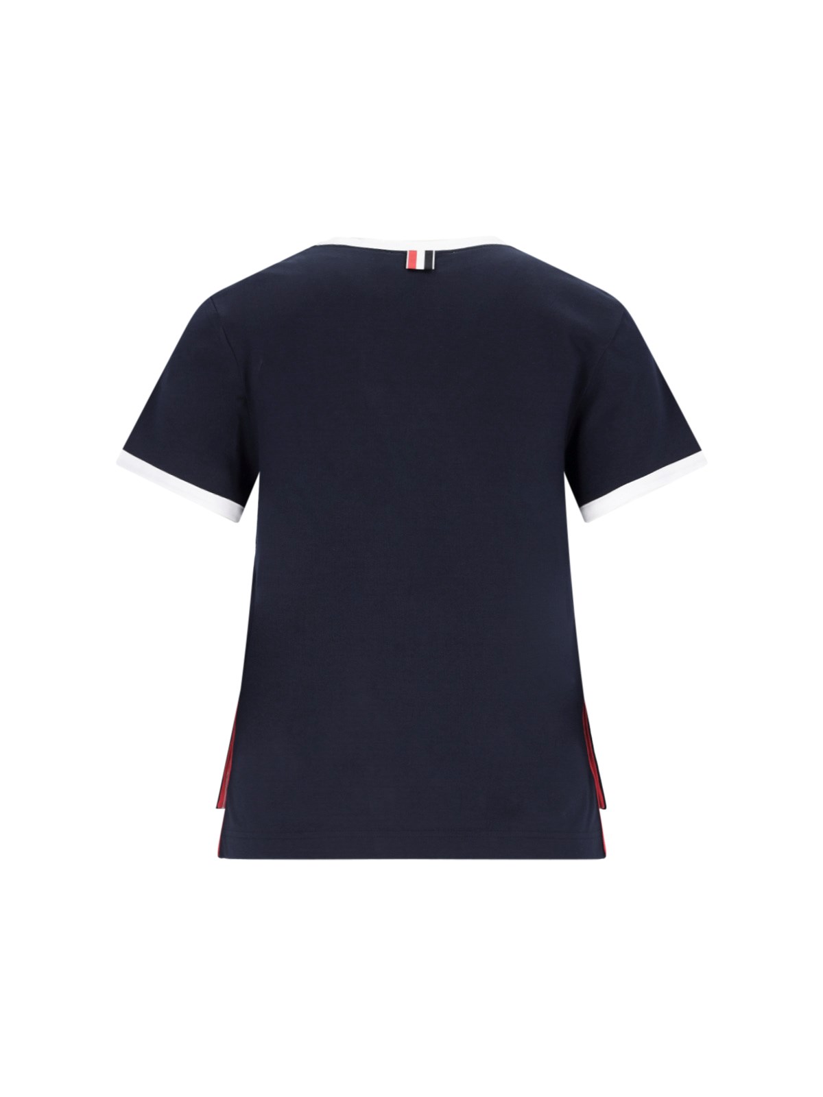 関税込THOM BROWNE RWB Tシャツ Thom Browne RWB-stripe Cotton T-shirt | White | FARFETCH
