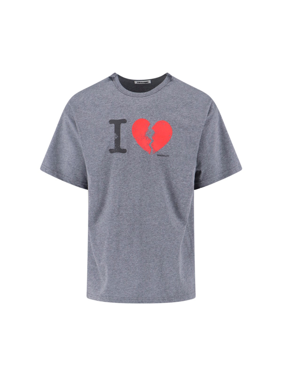 Magliano Graphic Print Crew Neck Short Sleeve Top In Gray
