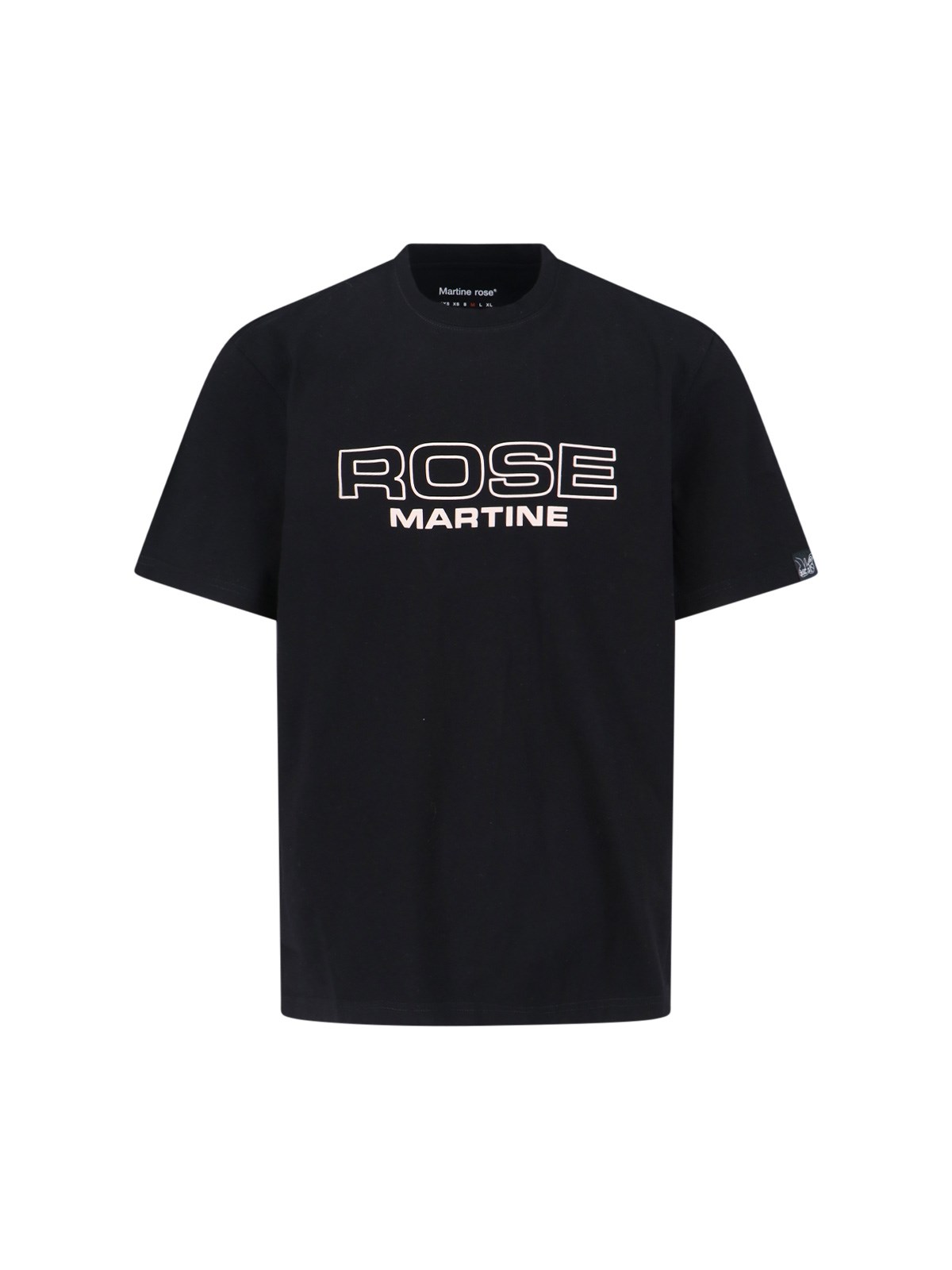 Martine Rose Black Short-sleeve T-shirt With Bold Front Print In Black