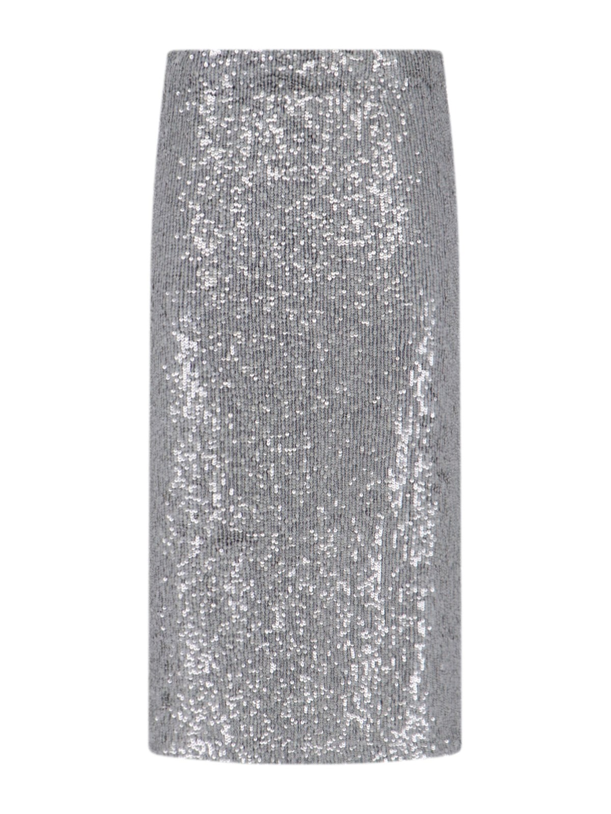 P.a.r.o.s.h Sequin Midi Skirt In Gray