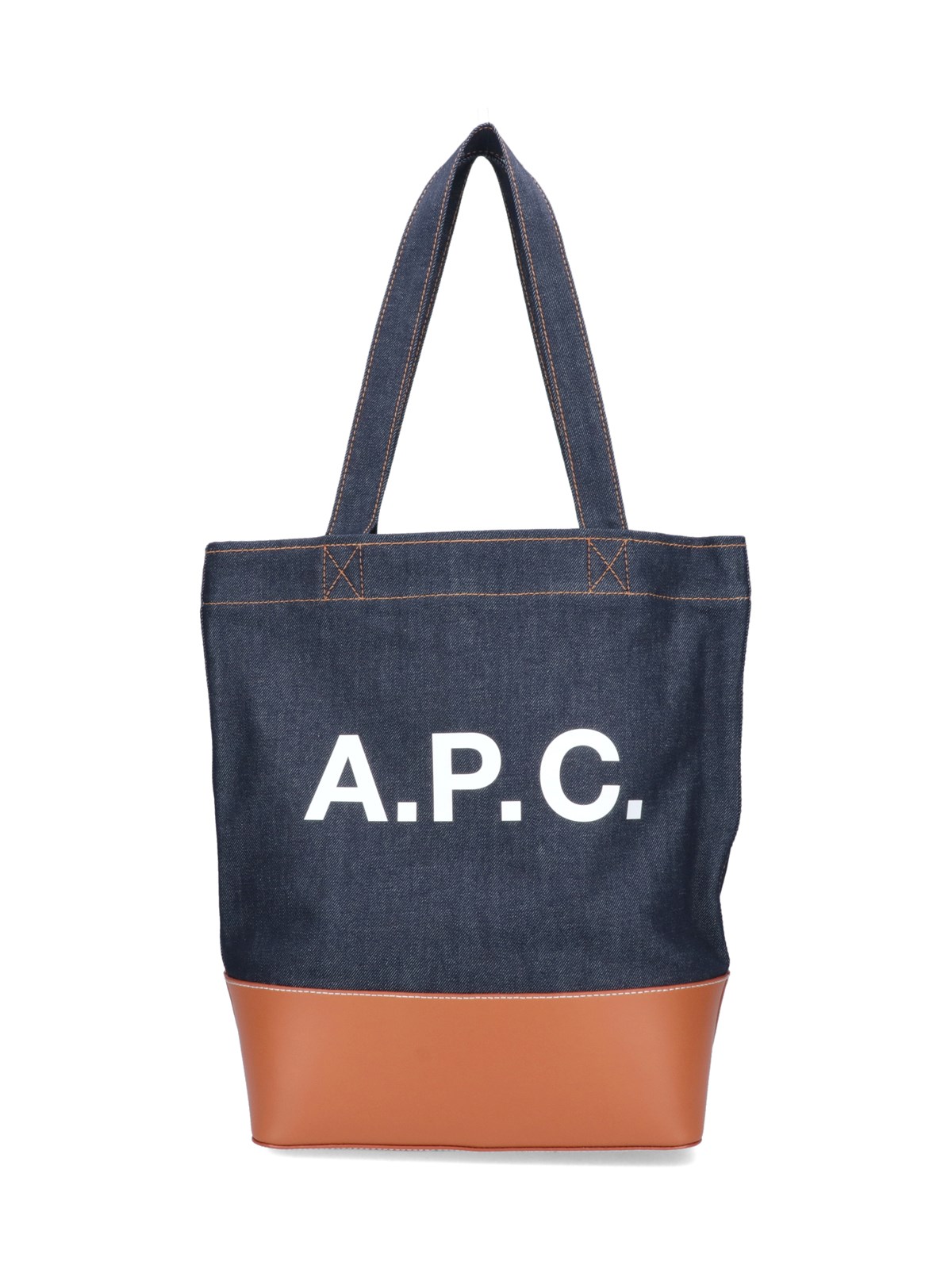 Apc Medium Logo-detail Denim Tote Bag