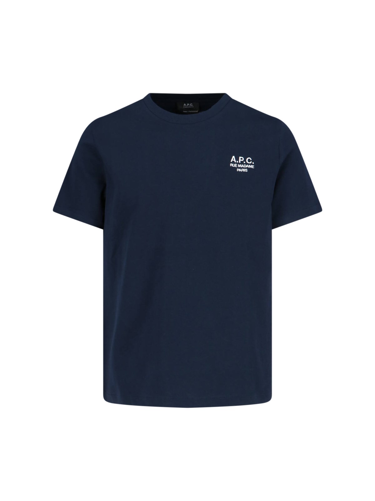 Apc A.p.c. Standard Rue Madame Cotton Crew-neck T-shirt In Blue