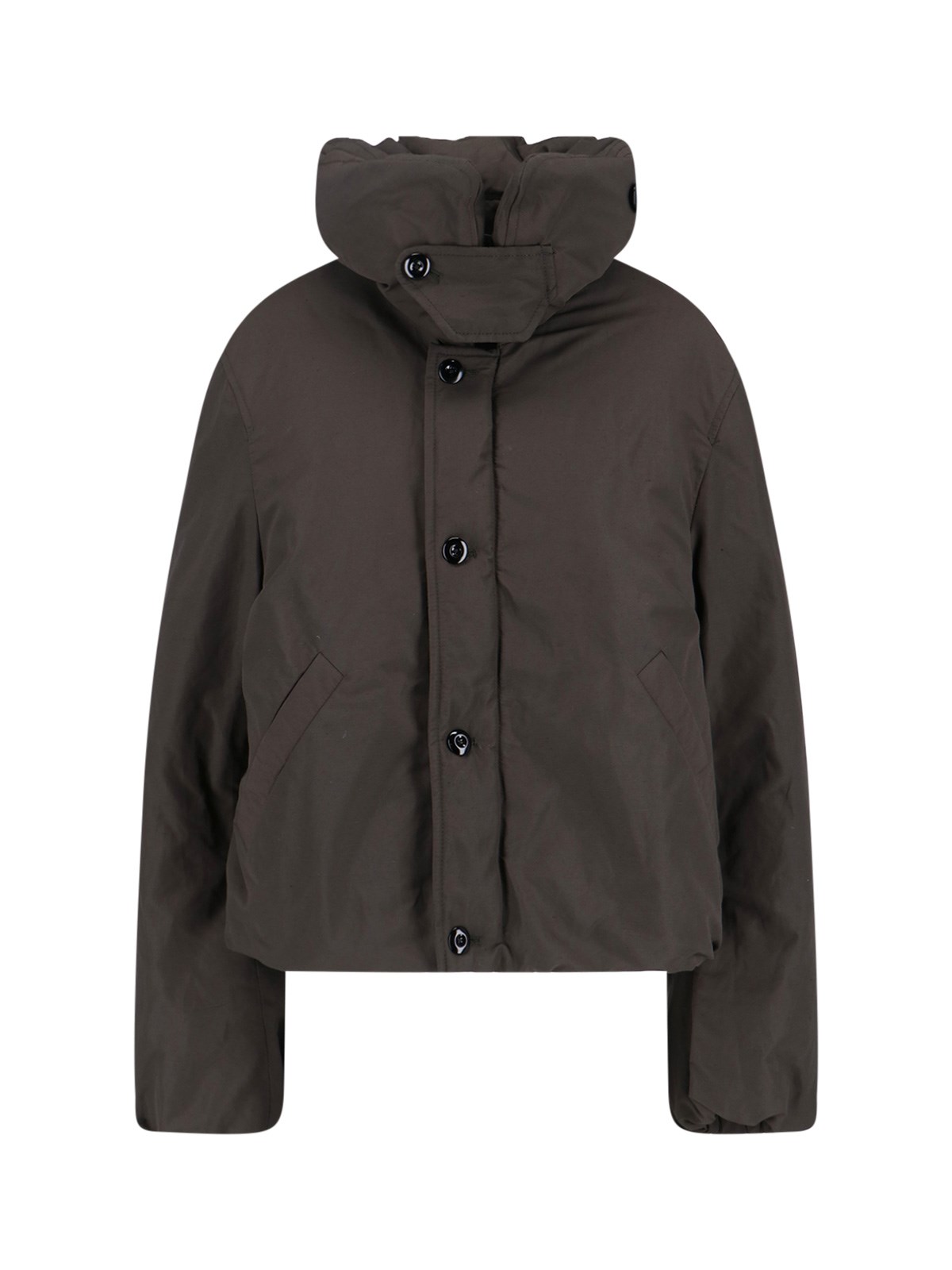 Lemaire Brown Short Puffer Blouson Down Jacket In Brown