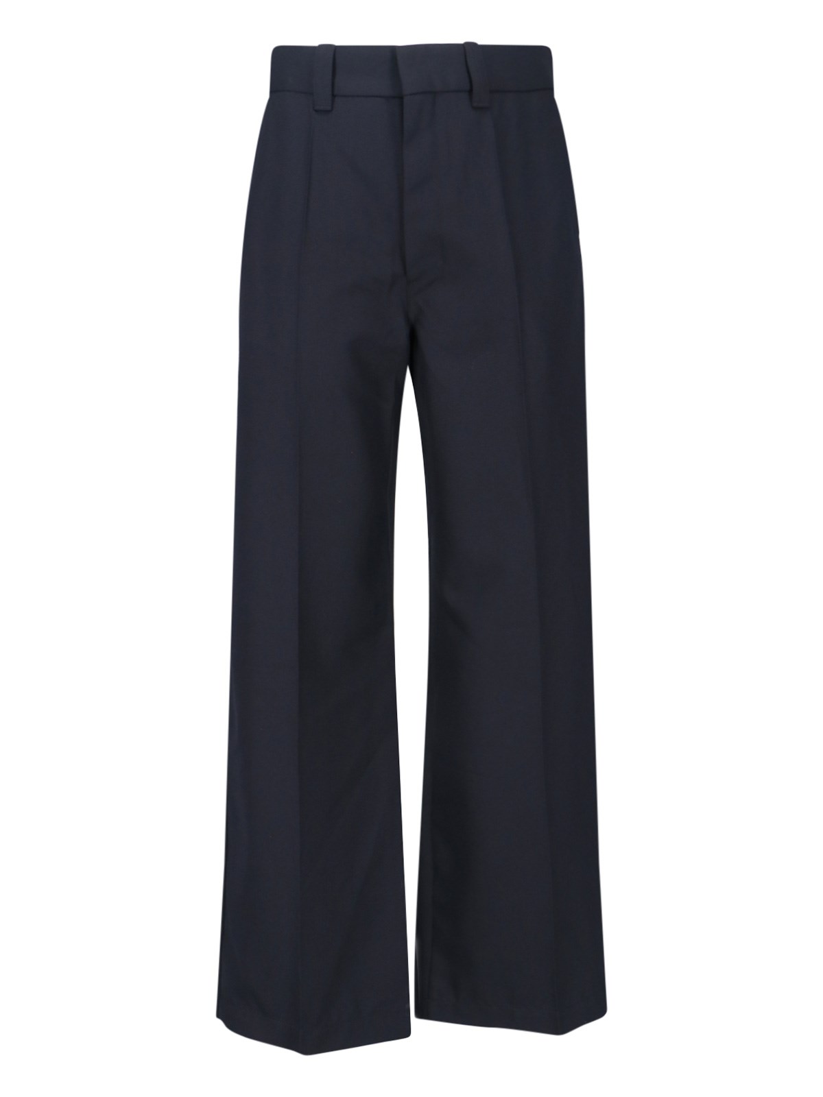 Lemaire Wool Twill Pants In Blue