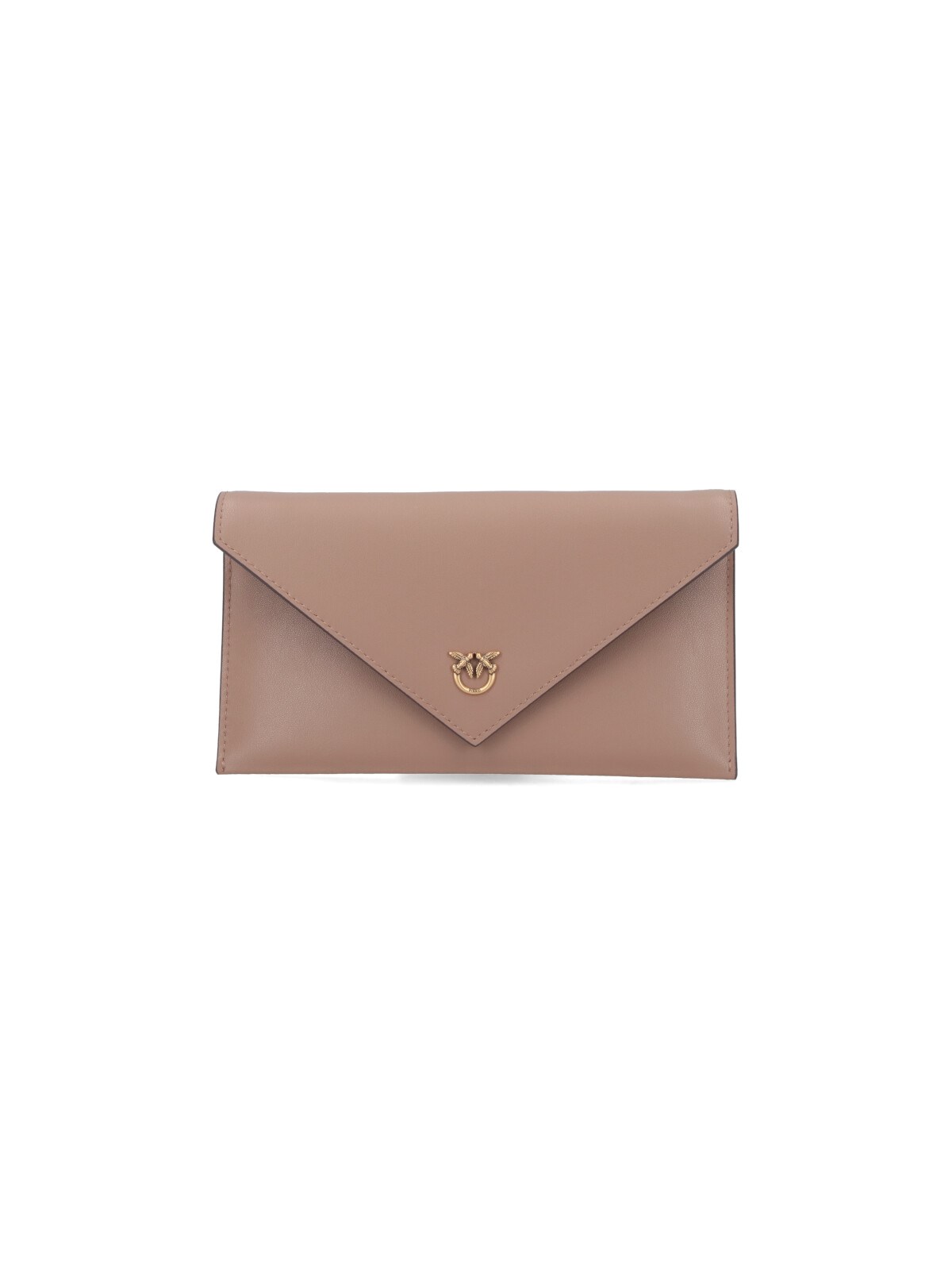 Pinko Chain Strap Envelope Shape Gold-tone Hardware Clutch In Pink