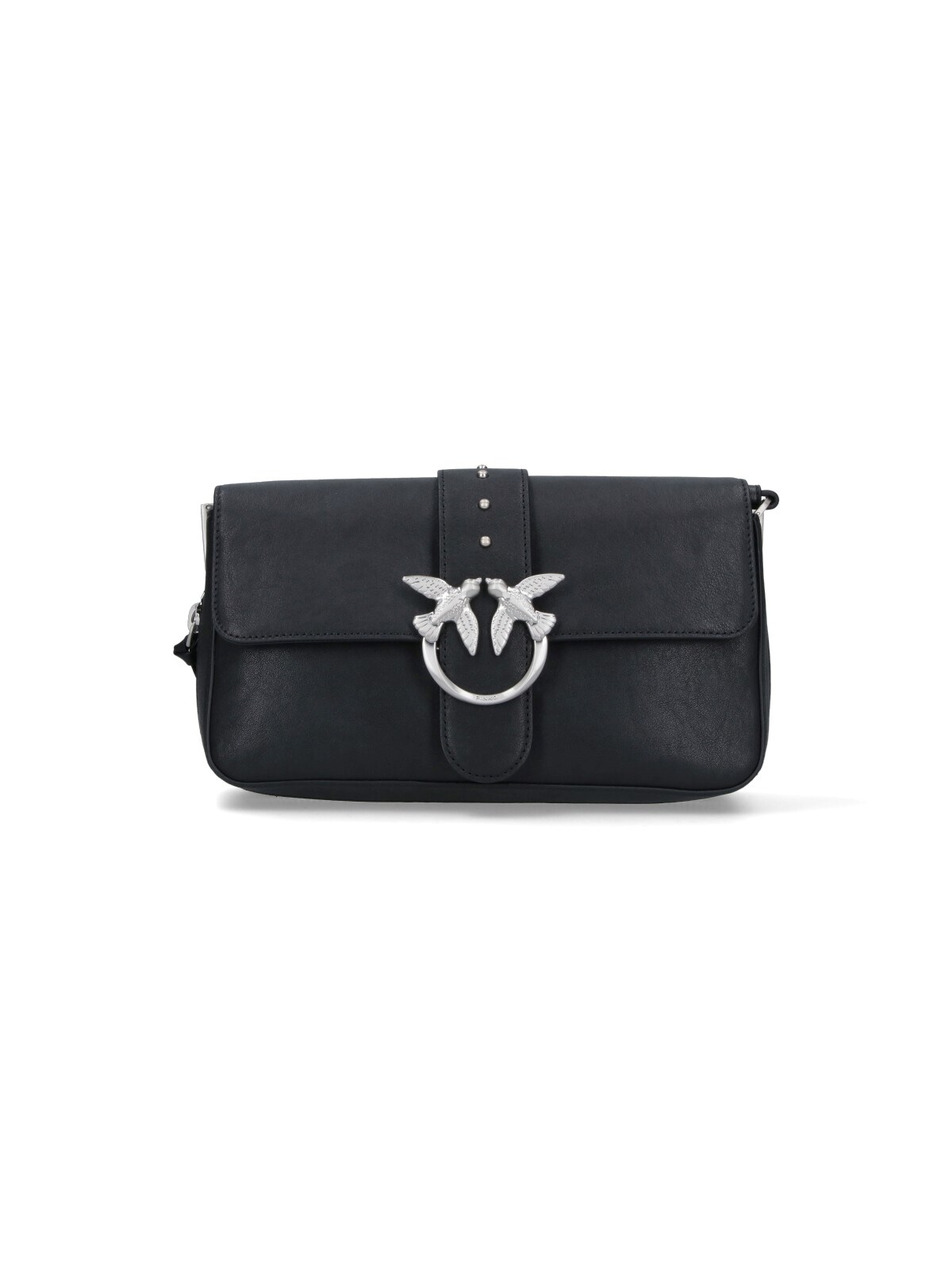 Pinko "love One" Mini Biker Bag In Black