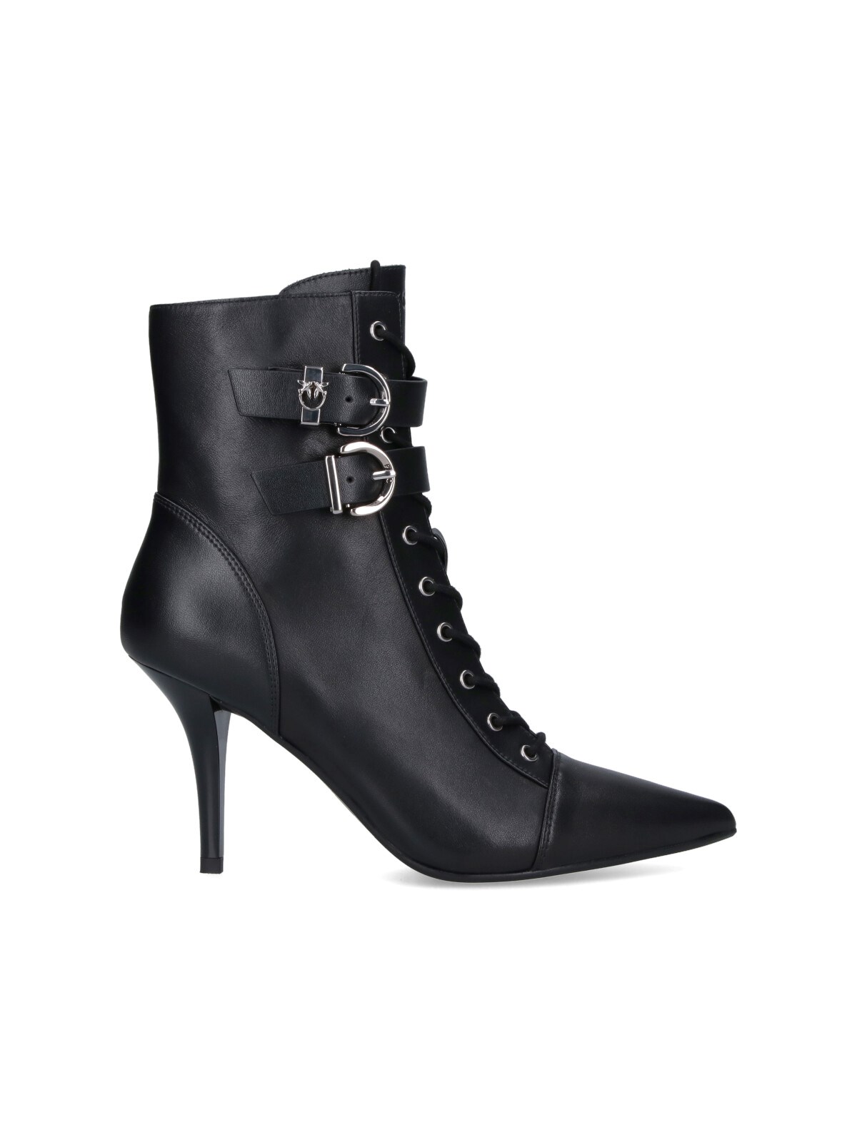 Pinko Pointed Toe Ankle Boots With High Stiletto Heel In Black