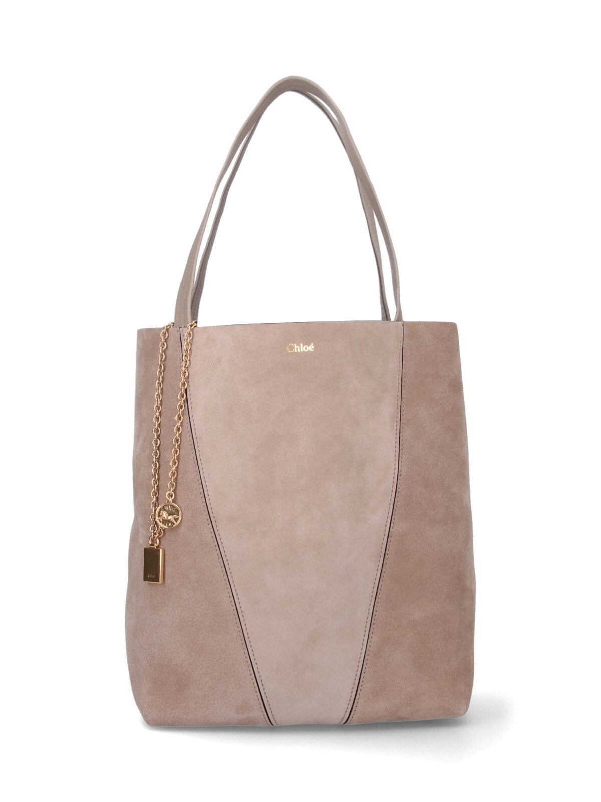 Chloé ' Spin' Large Tote Bag In Gray