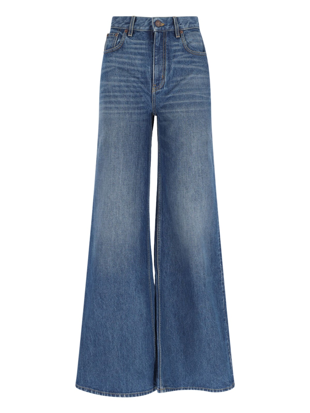 Chloé Chloe Denim Cropped Cut Jeans In Blue
