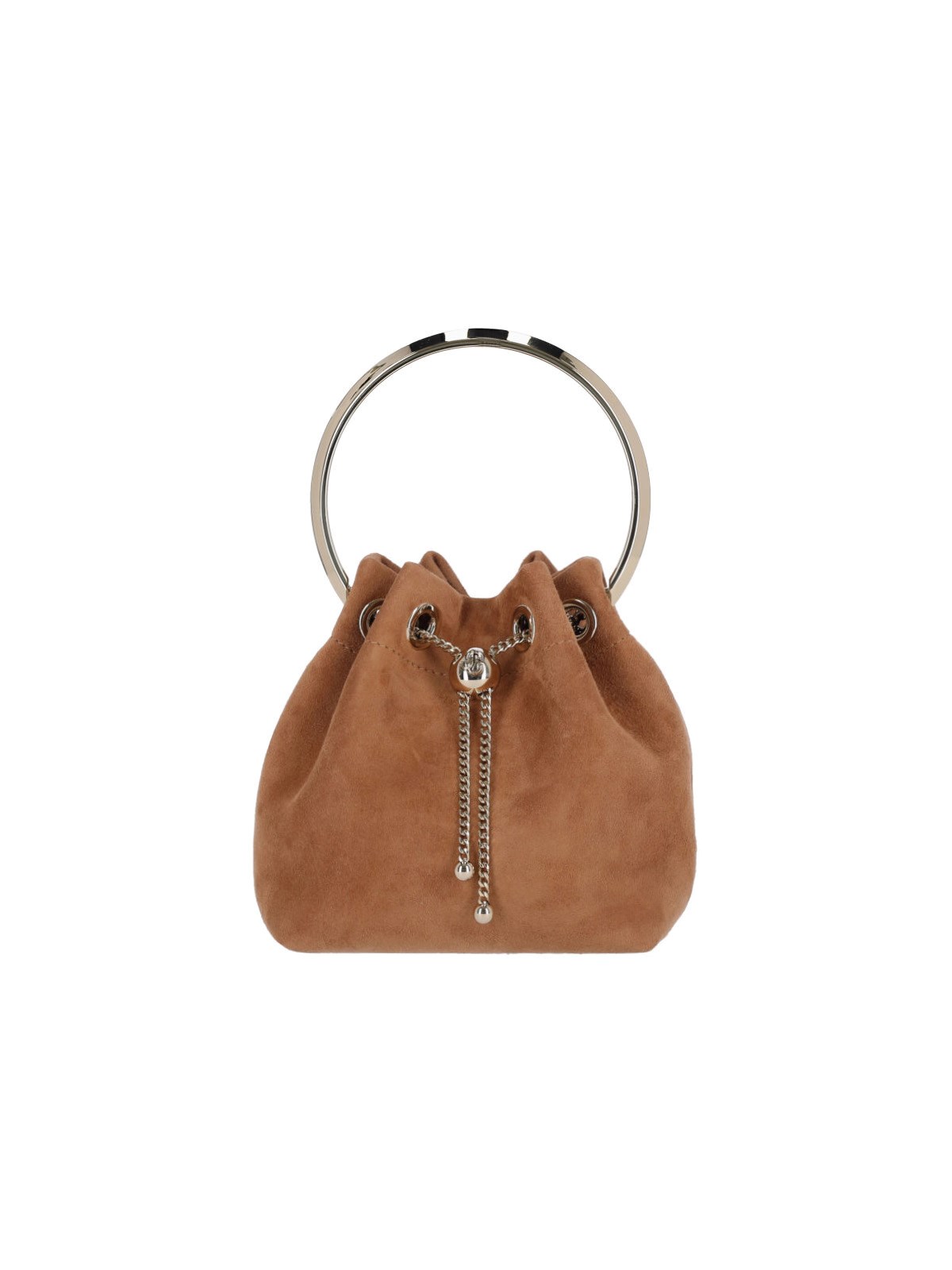 Jimmy Choo Bon Bon Mini Bucket Bag In Brown