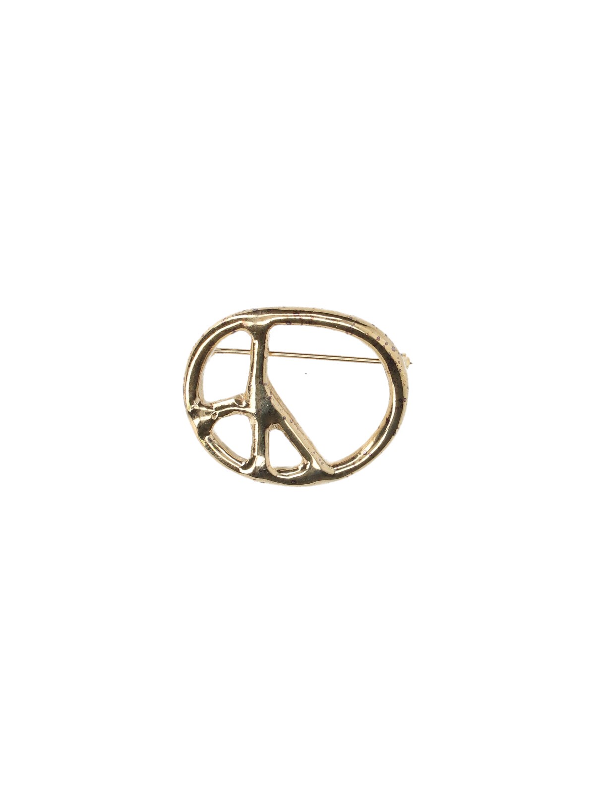 Needles Peace Symbol Brooch And Pin Collection In Gold