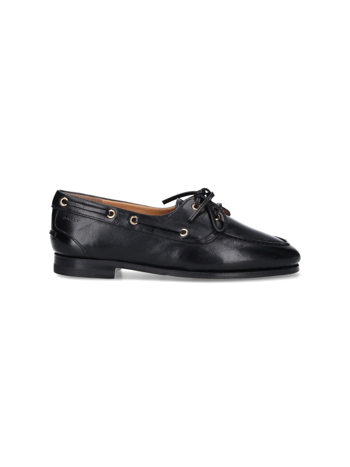 Bally Moccasin Plume With Lace-up Detail And Durable Sole In Black