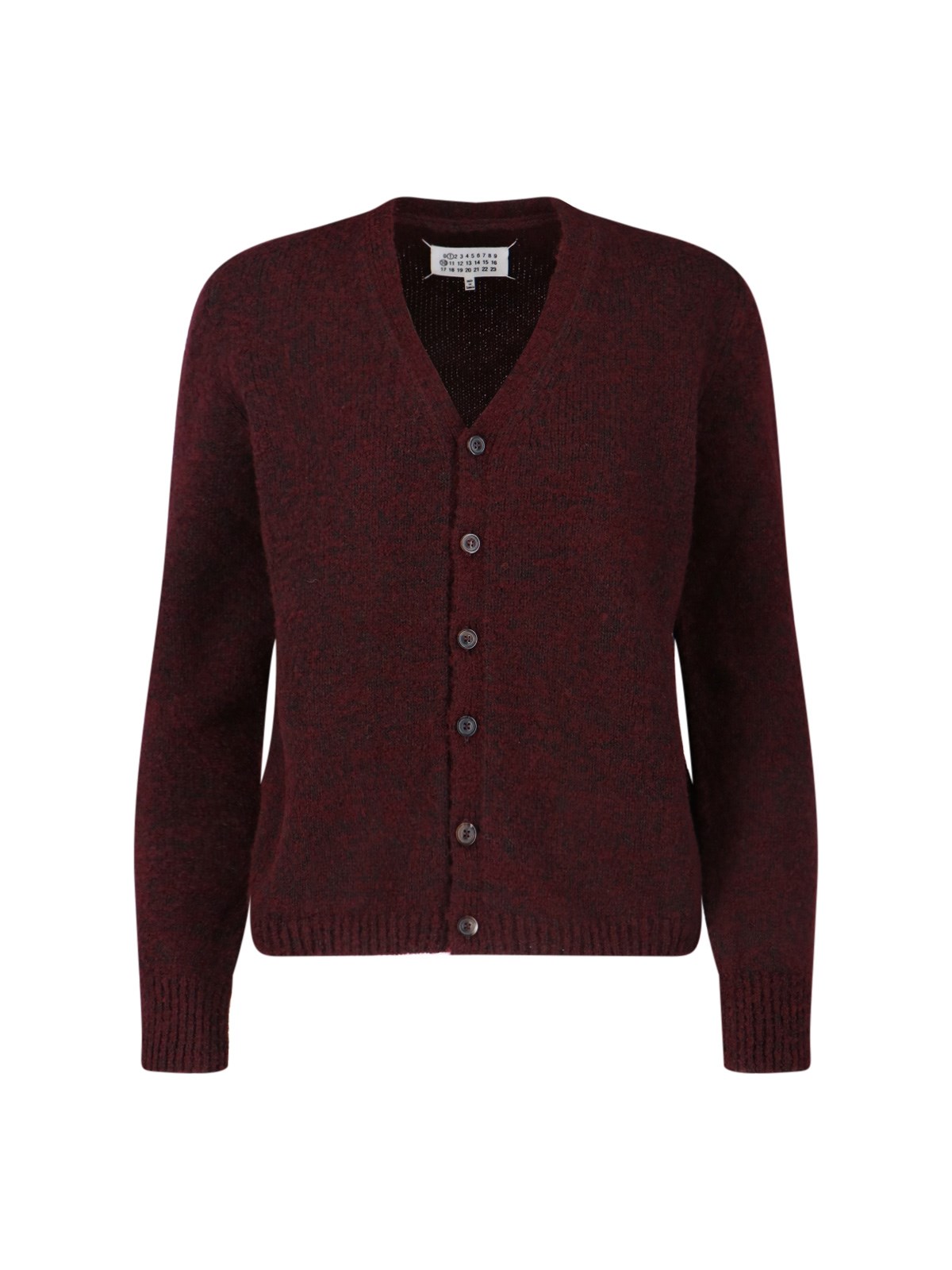 Maison Margiela Wool Blend Cardigan In Red