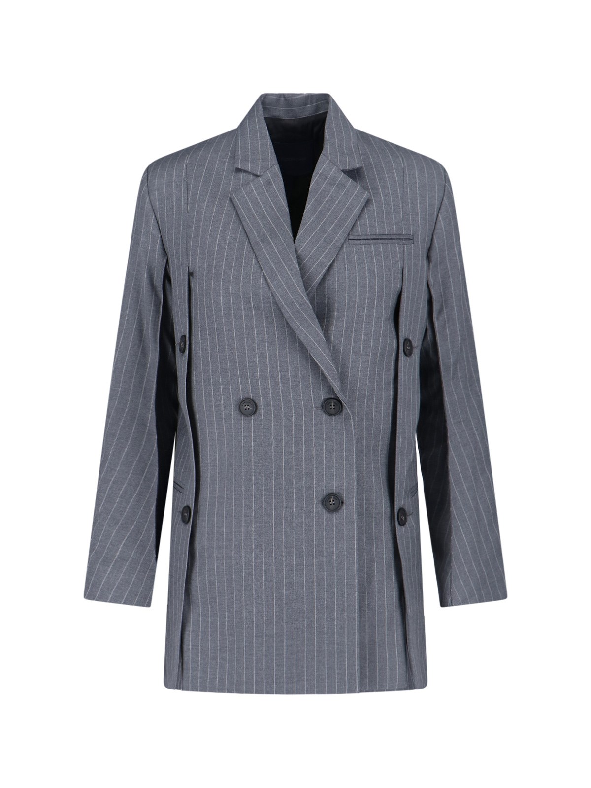 Eudon Choi "beatrice" Double-breasted Blazer In Gray