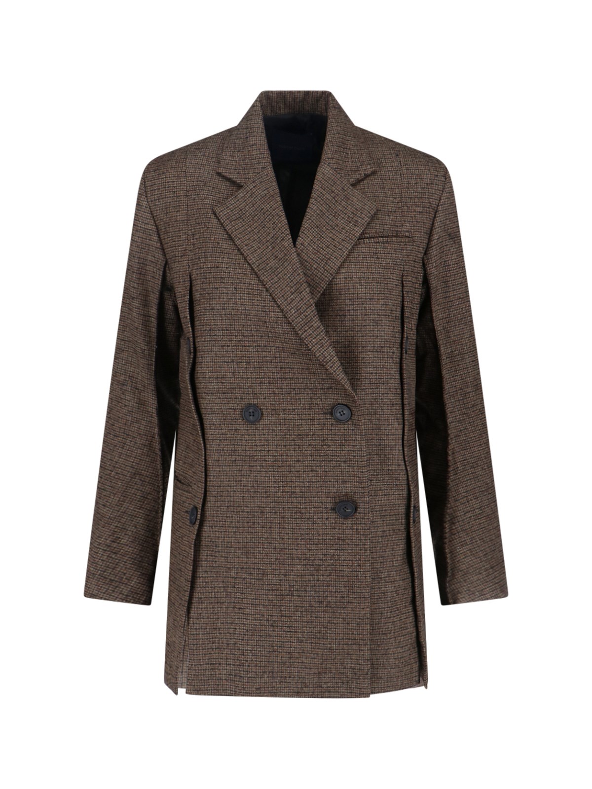 Eudon Choi 'beatrice' Double-breasted Blazer In Brown
