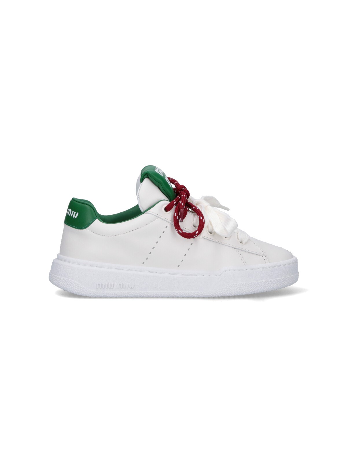 Miu Miu Logo Sneakers In White