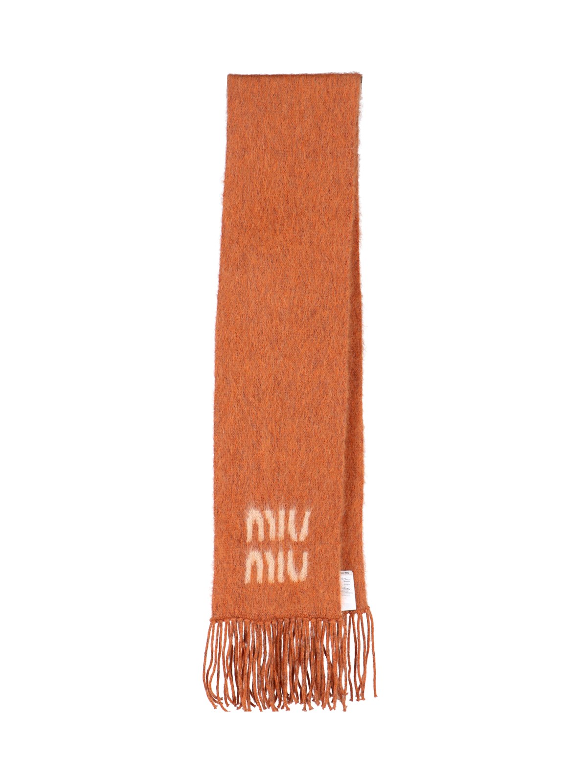 Miu Miu Mohair Blend Scarf In Brown