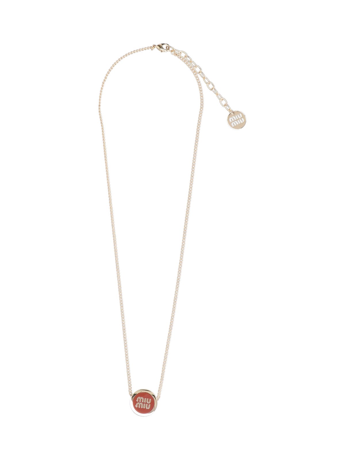 Miu Miu Necklace With Charm In Gold