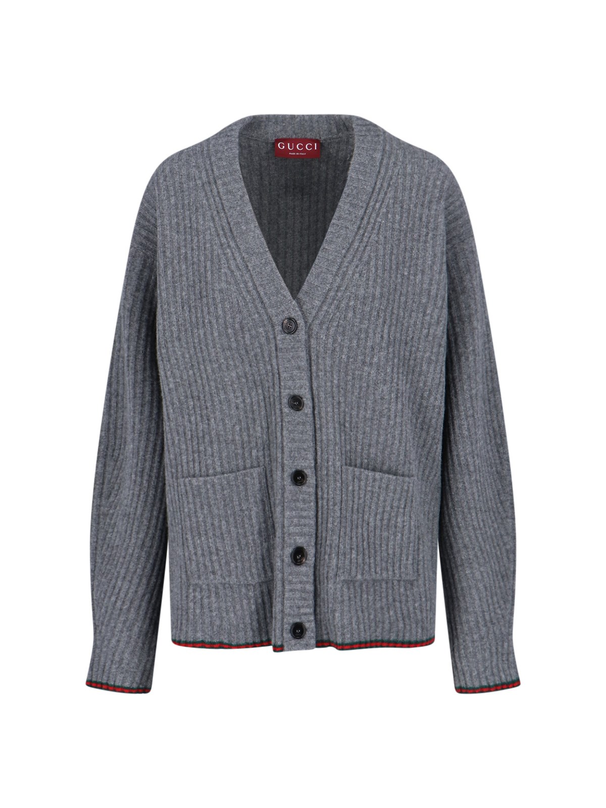 Gucci Wool Cardigan In Gray