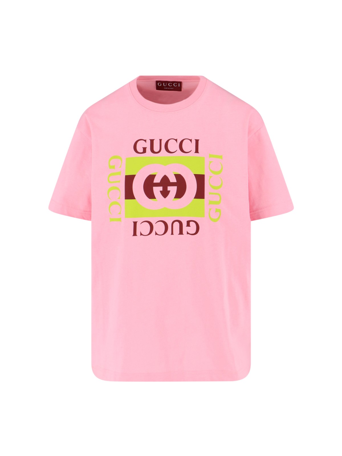 Gucci Logo-printed Short-sleeved T-shirt In Pink