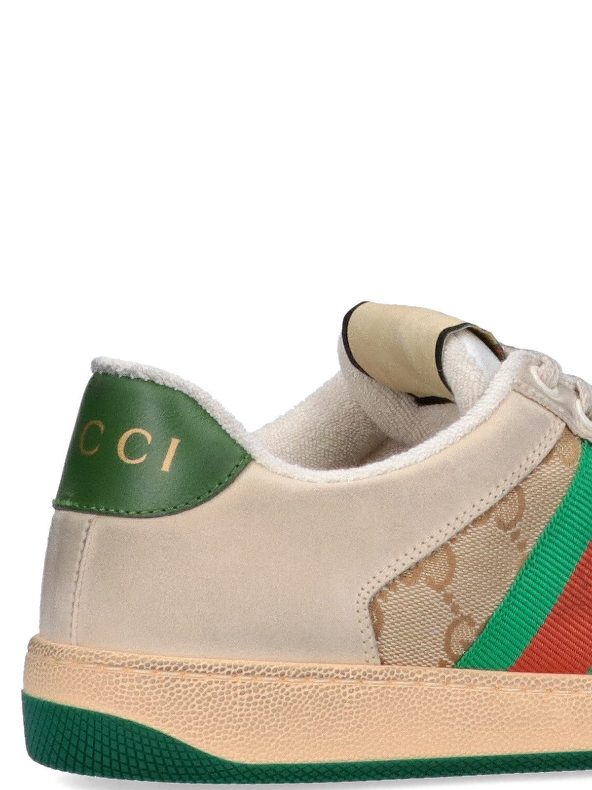 スニーカー Gucci Screener Sneakers GUCCI Screener embellished canvas and leather sneakers | NET