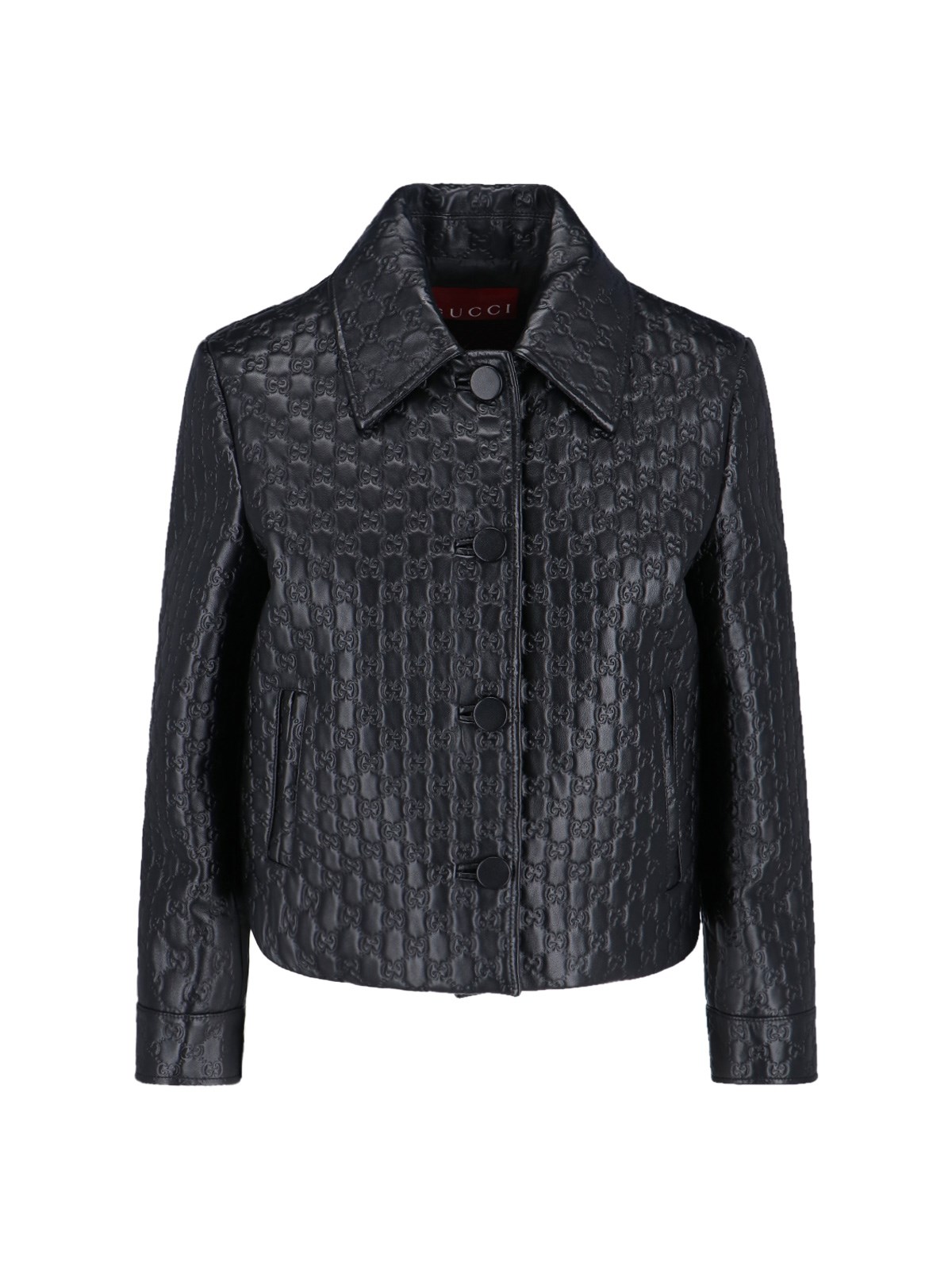 Gucci Lamb Leather Jacket In Black