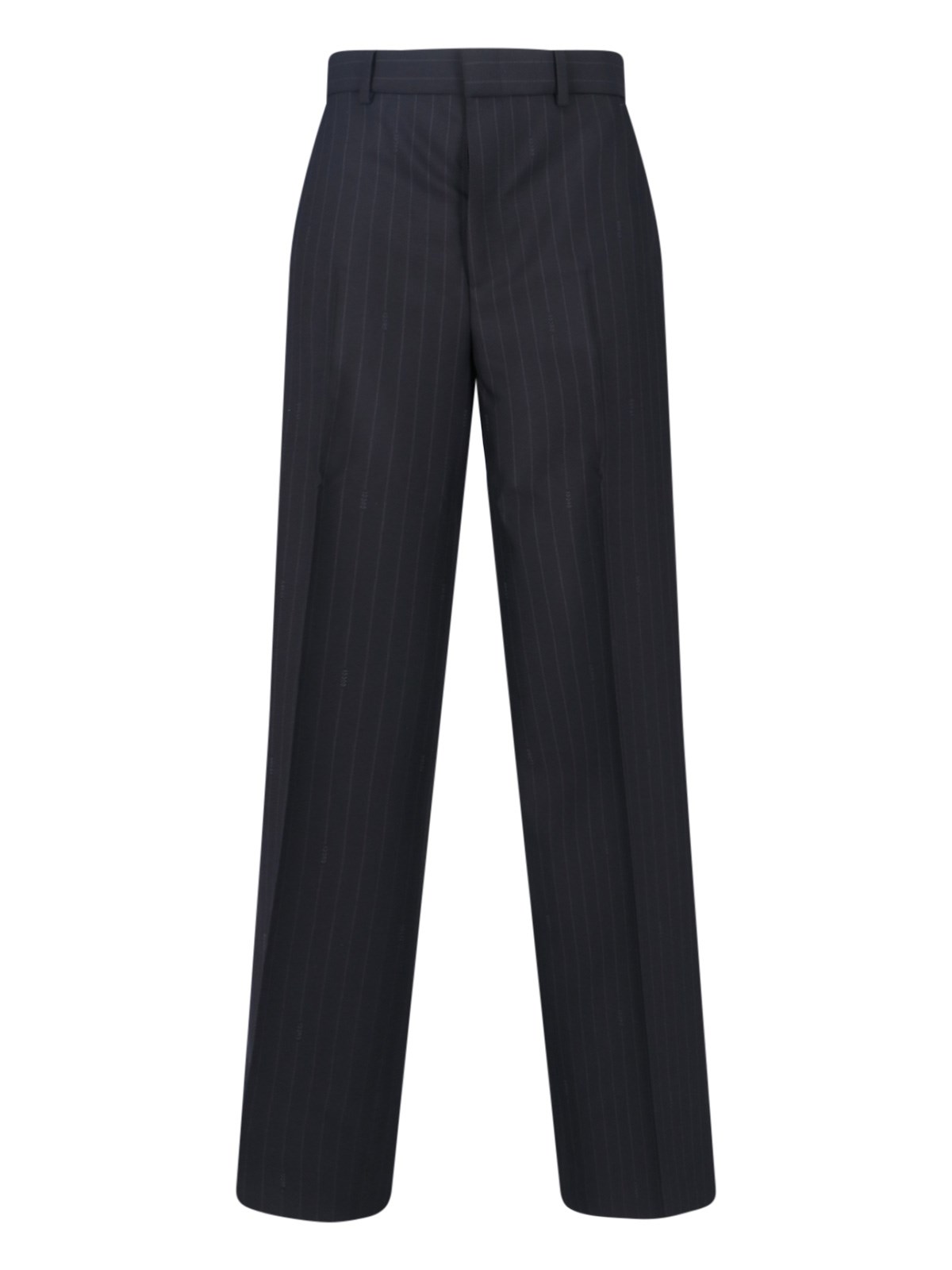 Gucci Pinstripe Wool Pants In Black