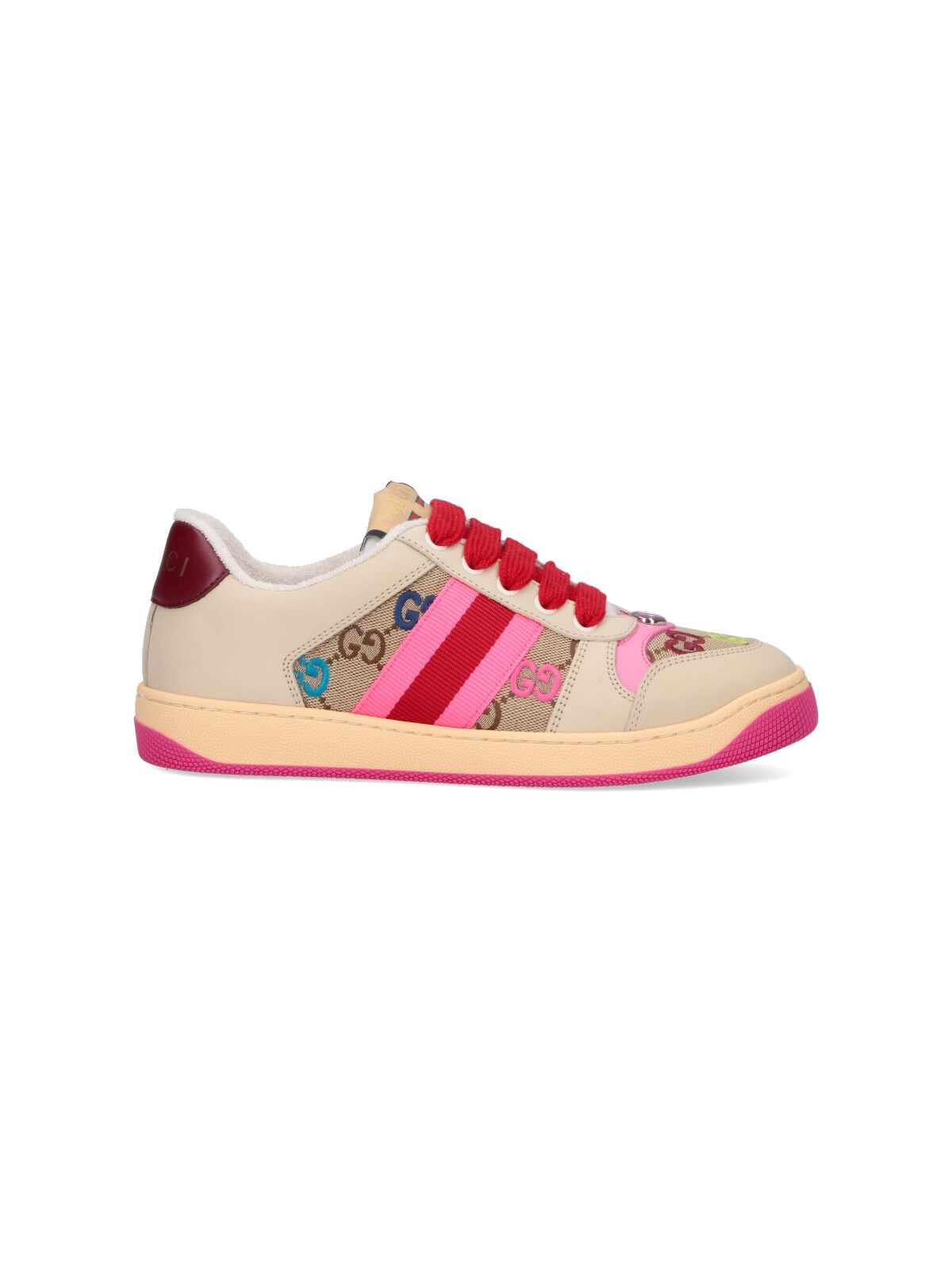 Gucci Screener Trainer In Gg Fabric And Multicolour Details Women In Multi