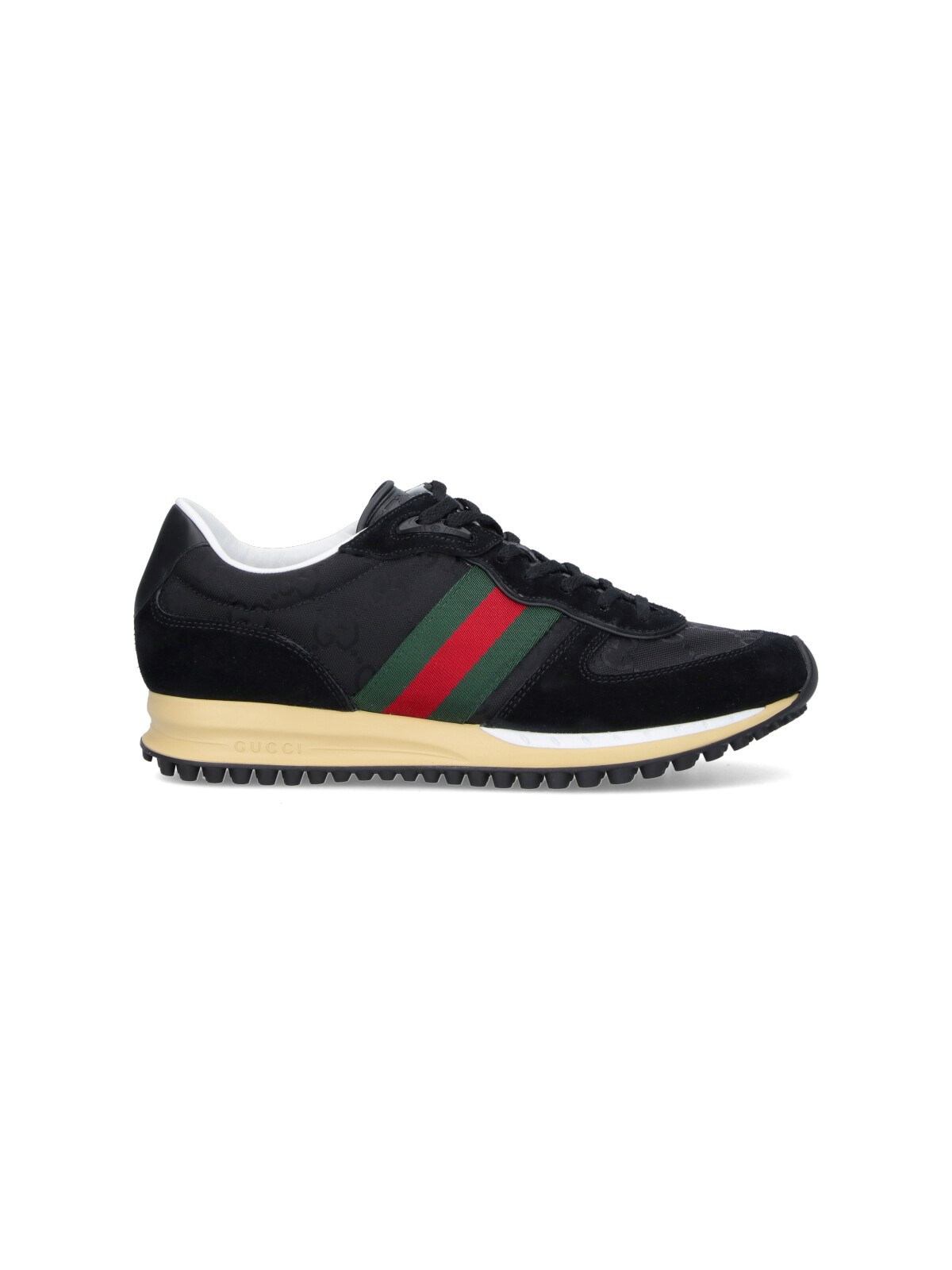 Gucci Sneaker Re-motion In Black Gg Fabric Men In Black