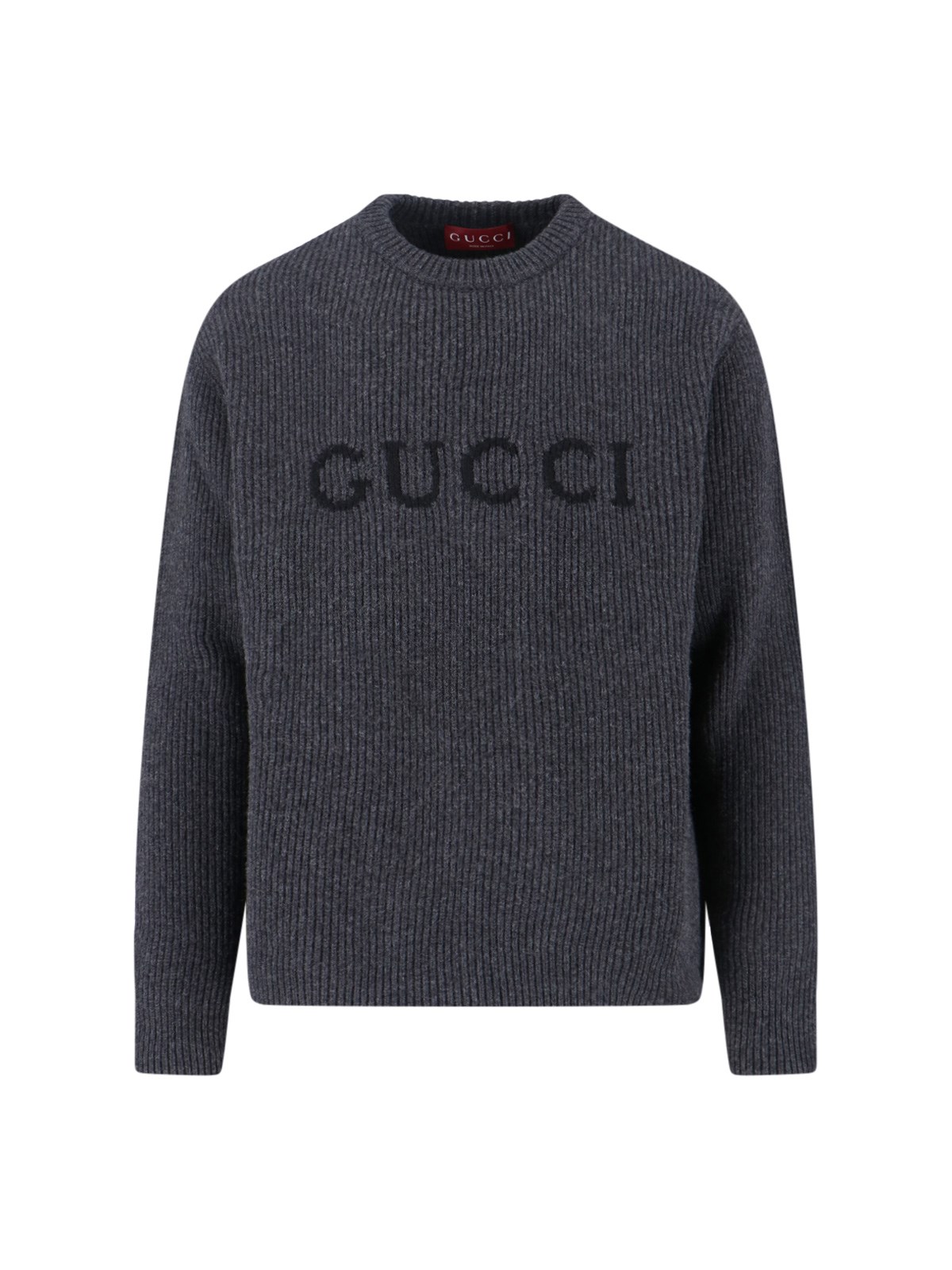 Gucci Men Wool And Cashmere Sweater In Gray