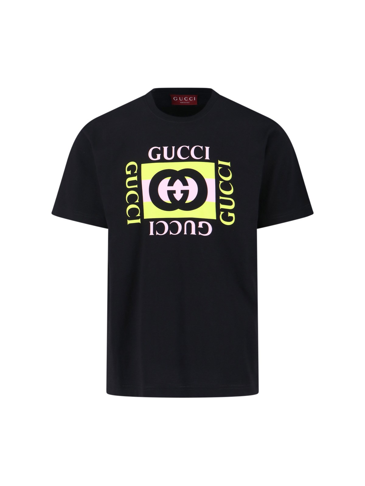 Gucci Men Short Sleeve Cotton Jersey T-shirt In Black