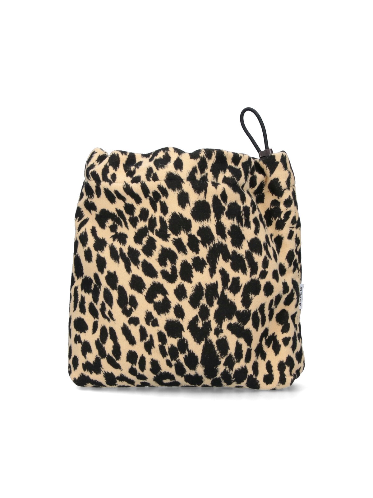 Aspesi Animal Print Shoulder Bag In Brown