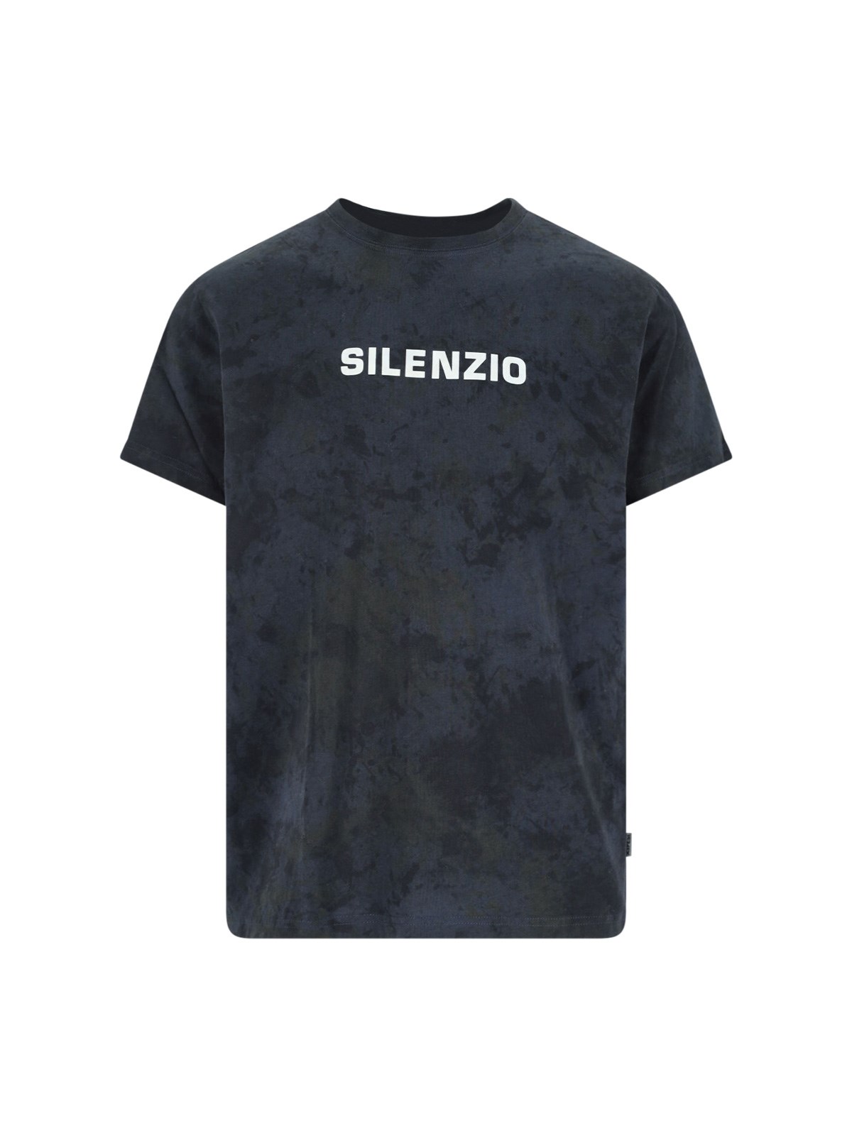 Aspesi Graphic Tie-dye Crew Neck Short Sleeve T-shirt In Blue