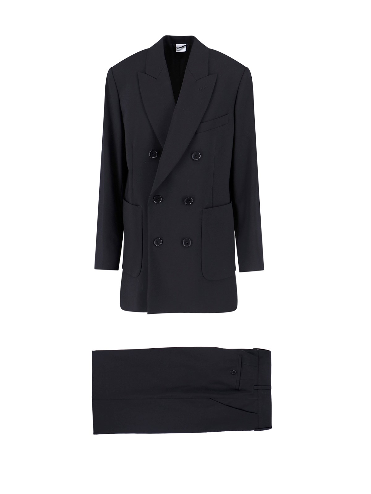 Aspesi Double-breasted Suit - Black In Black
